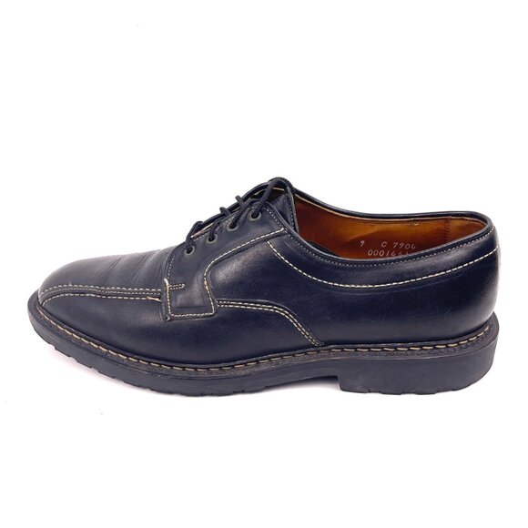Allen Edmonds Mapleton Derby Shoes Black Leather Lug Sole Size 9C Made in USA - Picture 9 of 12